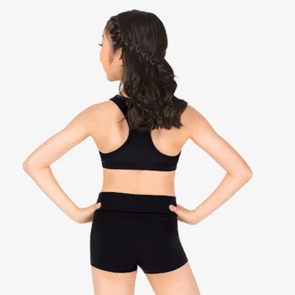 NWT Capezio Kids Girls Black Bra Top Intermediate - Picture 2 of 8